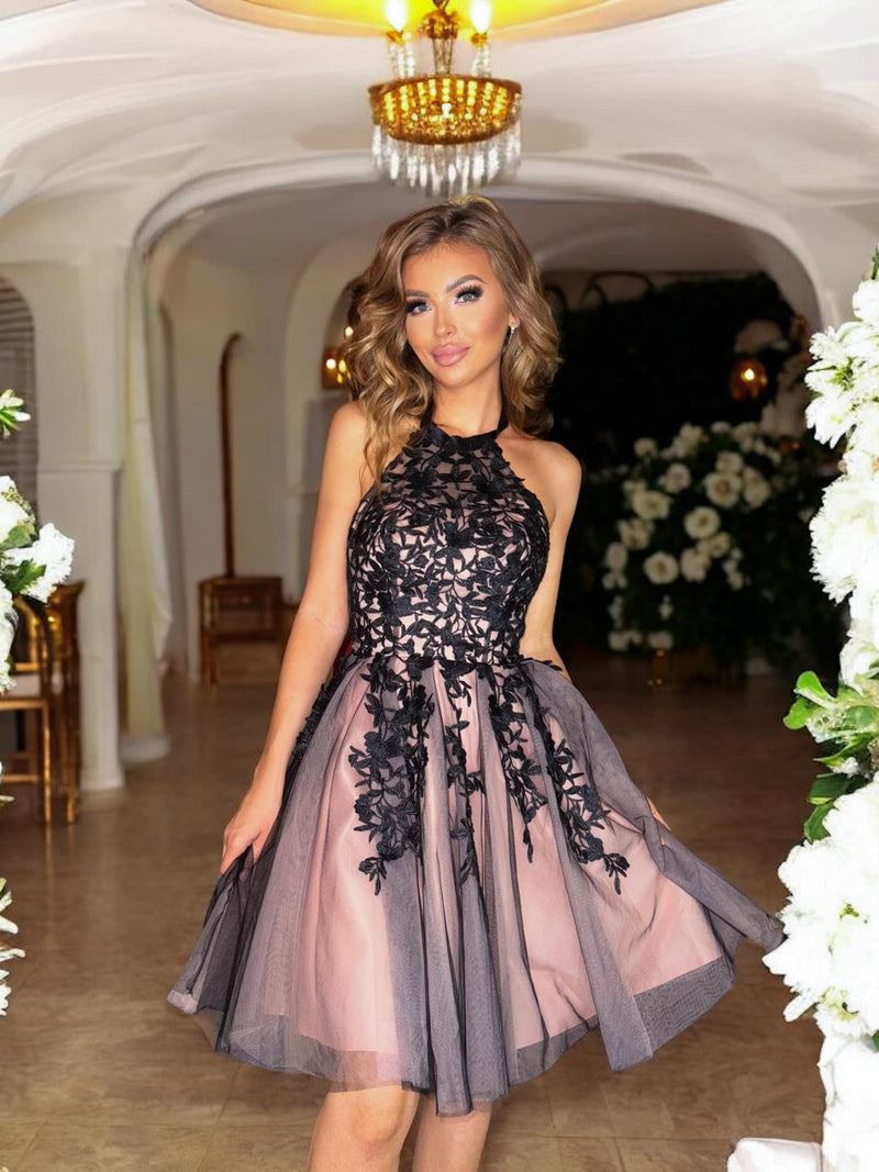 Lolita mini noire rose poudré