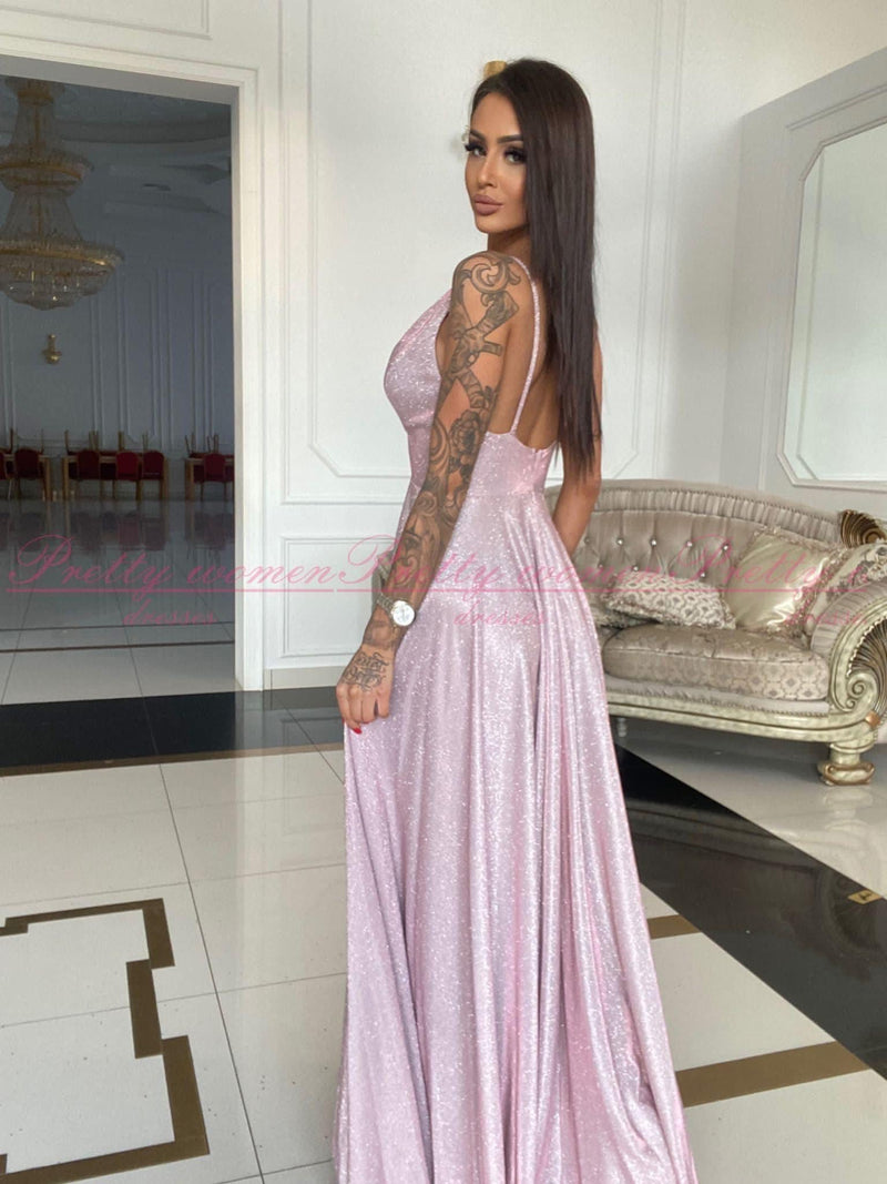 Ilona paillettes rose clair