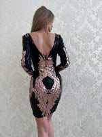 Waleria mini noire rose gold
