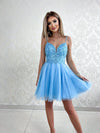 Exclusive courte bleu ciel
