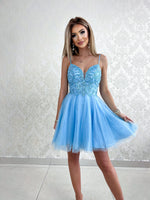 Exclusive courte bleu ciel