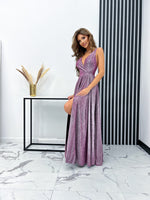 Ilona paillettes argent fuchsia