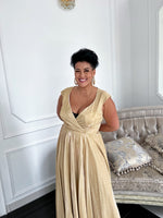 Ilona paillettes manches gold