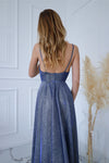 Ilona paillettes bleue graphite