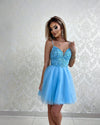 Exclusive courte bleu ciel