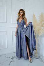 Ilona paillettes bleue graphite