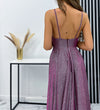 Ilona paillettes argent fuchsia