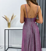 Ilona paillettes argent fuchsia