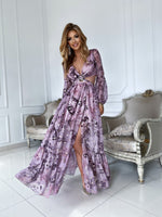 Lili feuilles dorées lilas