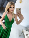 Ilona paillettes vert bouteille