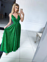 Ilona paillettes vert bouteille