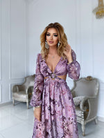 Lili feuilles dorées lilas