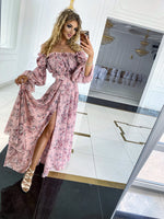Flowers vieux rose beige