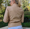 Perfecto en similicuir Beige - Belladonna Paris